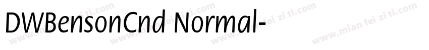 DWBensonCnd Normal字体转换